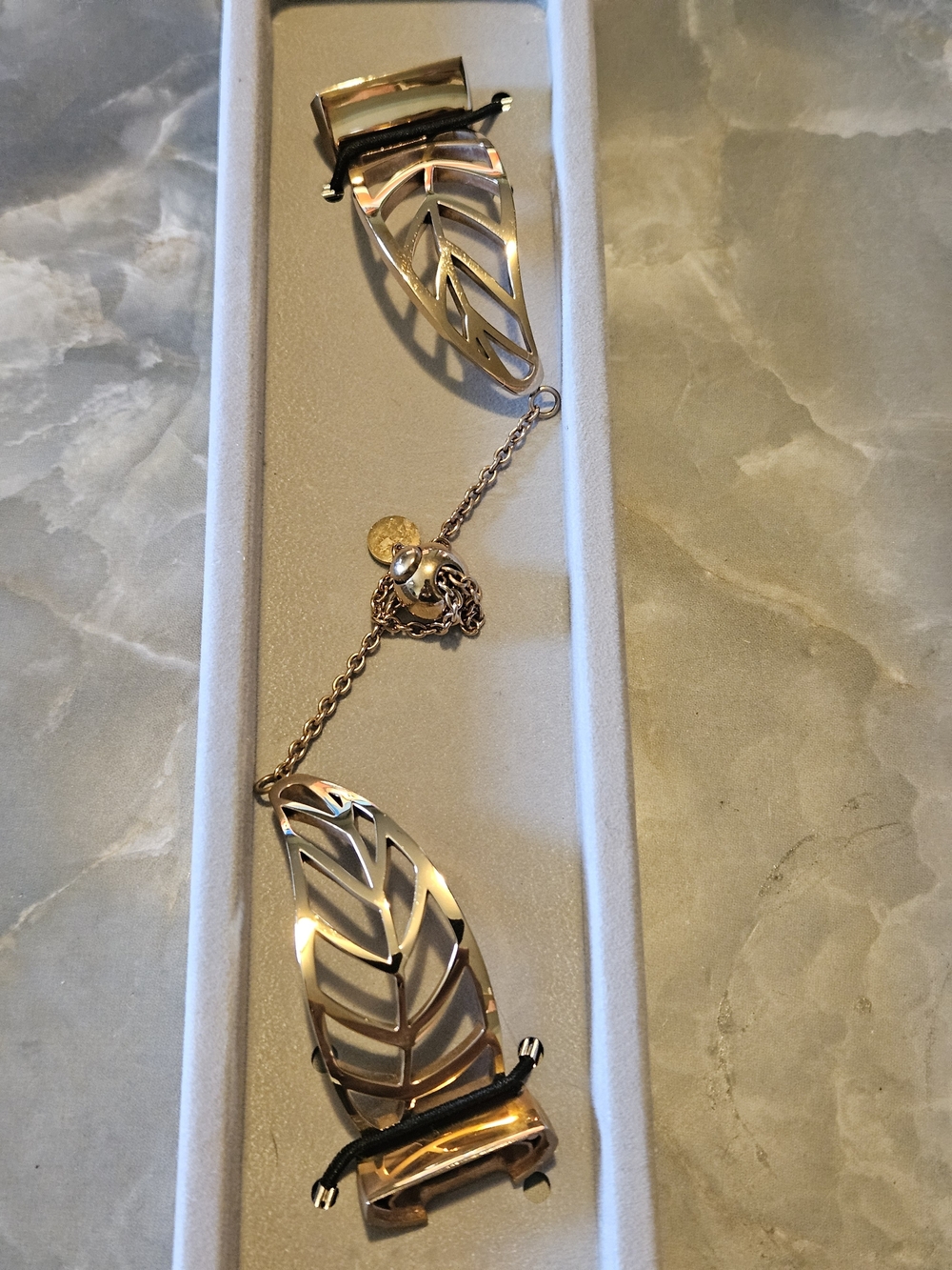 Gold Leaf-Link Fitbit Watch Band Women Jewelry